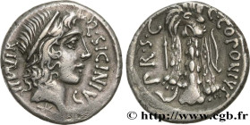 SICINIA
Type : Denier 
Date : 49 AC. 
Mint name / Town : Grèce 
Metal : silver 
Millesimal fineness : 950  ‰
Diameter : 19  mm
Orientation dies : 11  ...
