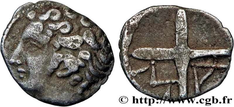 MASSALIA - MARSEILLE
Type : Obole MA, tête à gauche 
Date : c. 121-82 AC. 
Mint ...