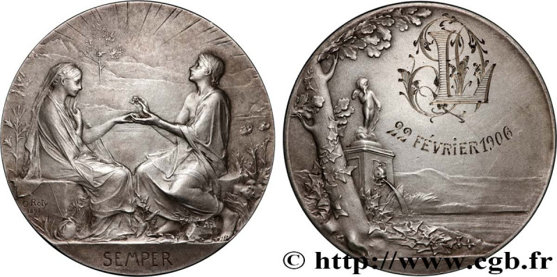 LOVE AND MARRIAGE
Type : Médaille, Semper 
Date : 1906 
Metal : silver 
Diameter...