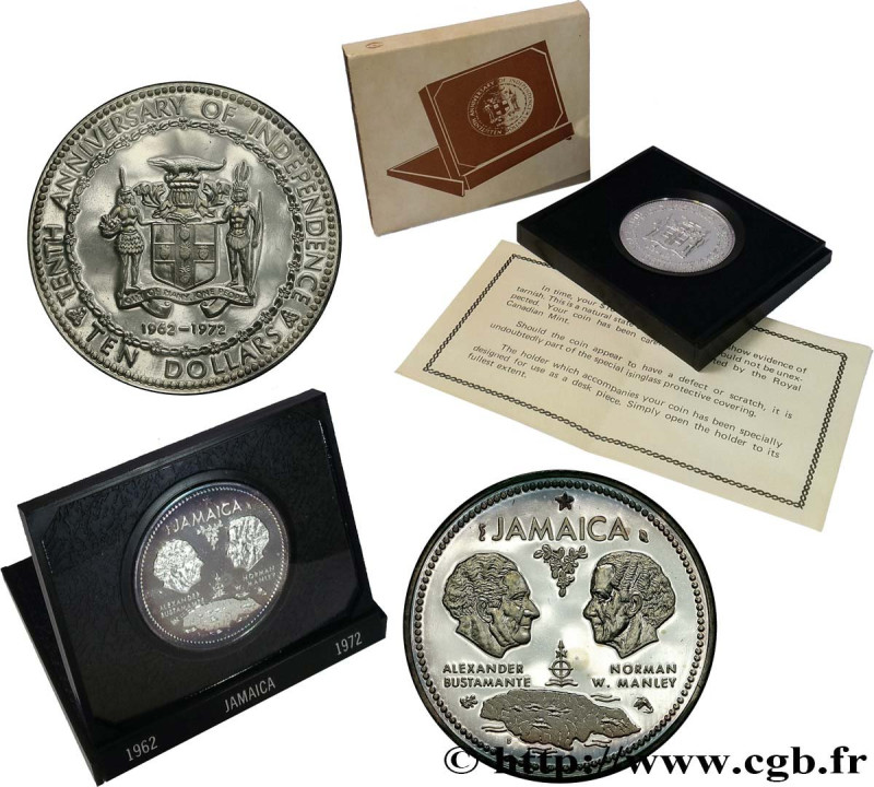 JAMAICA
Type : 10 Dollars Proof 10th anniversaire de l’indépendance 
Date : 1972...