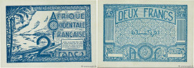 Country : FRENCH WEST AFRICA (1895-1958) 
Face Value : 2 Francs 
Date : (1944) 
Period/Province/Bank : Banque de l'Afrique Occidentale 
Catalogue refe...