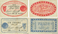 Country : ALGERIA 
Face Value : 50 Centimes et 1 Franc Lot 
Date : 25 juin 1919 
Period/Province/Bank : Chambre de Commerce 
Department : Algérie 
Fre...