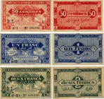 Country : ALGERIA 
Face Value : 50 Centimes, 1 et 2 Francs Lot 
Date : 1944 
Period/Province/Bank : Région économique d'Algérie 
Catalogue reference :...