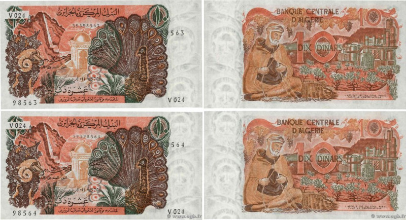 Country : ALGERIA 
Face Value : 10 Dinars Consécutifs 
Date : 01 novembre 1970 
...