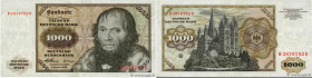 Country : GERMAN FEDERAL REPUBLIC 
Face Value : 1000 Deutsche Mark 
Date : 02 janvier 1960 
Period/Province/Bank : Deutsche Bundesbank 
Catalogue refe...