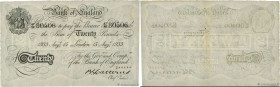 Country : ENGLAND 
Face Value : 20 Pounds Faux 
Date : 15 août 1933 
Period/Province/Bank : Bank of England 
French City : Londres 
Catalogue referenc...
