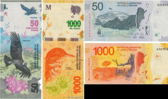Country : ARGENTINA 
Face Value : 50 et 1000 Pesos Lot 
Date : (2018-2020) 
Period/Province/Bank : Banco Central de la Republica Argentina 
Catalogue ...