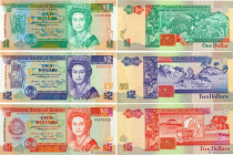 Country : BELIZE 
Face Value : 1, 2 et 5 Dollars Lot 
Date : 01 mai 1990 
Period/Province/Bank : Central Bank of Belize 
Catalogue reference : P.51, P...