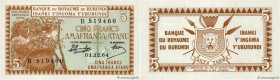 Country : BURUNDI 
Face Value : 5 Francs 
Date : 01 décembre 1964 
Period/Province/Bank : Banque du Royaume du Burundi 
Catalogue reference : P.8 
Alp...