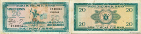 Country : BURUNDI 
Face Value : 20 Francs 
Date : 25 février 1965 
Period/Province/Bank : Banque du Royaume du Burundi 
Catalogue reference : P.10 
Al...