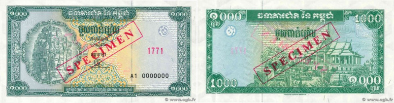 Country : CAMBODIA 
Face Value : 1000 Riels Spécimen 
Date : (1995) 
Period/Prov...