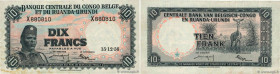 Country : BELGIAN CONGO 
Face Value : 10 Francs 
Date : 15 décembre 1956 
Period/Province/Bank : Banque Centrale du Congo Belge et du Ruanda-Urundi 
C...