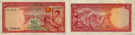 Country : BELGIAN CONGO 
Face Value : 50 Francs 
Date : 01 juin 1957 
Period/Province/Bank : Banque Centrale du Congo Belge et du Ruanda-Urundi 
Catal...