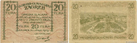 Country : CROATIA 
Face Value : 20 Filira 
Date : 14 juin 1919 
Period/Province/Bank : Émission locale 
French City : Zagreb 
Catalogue reference : P....
