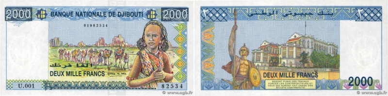 Country : DJIBOUTI 
Face Value : 2000 Francs 
Date : (1997) 
Period/Province/Ban...