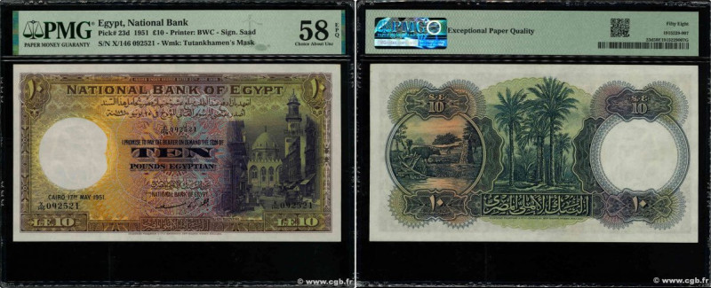 Country : EGYPT 
Face Value : 10 Pounds 
Date : 17 mai 1951 
Period/Province/Ban...