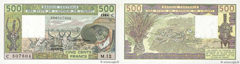 Country : WEST AFRICAN STATES 
Face Value : 500 Francs 
Date : 1984 
Period/Prov...