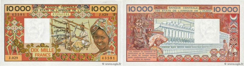 Country : WEST AFRICAN STATES 
Face Value : 10000 Francs 
Date : 1986 
Period/Pr...