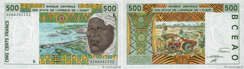 Country : WEST AFRICAN STATES 
Face Value : 500 Francs 
Date : 1991 
Period/Prov...