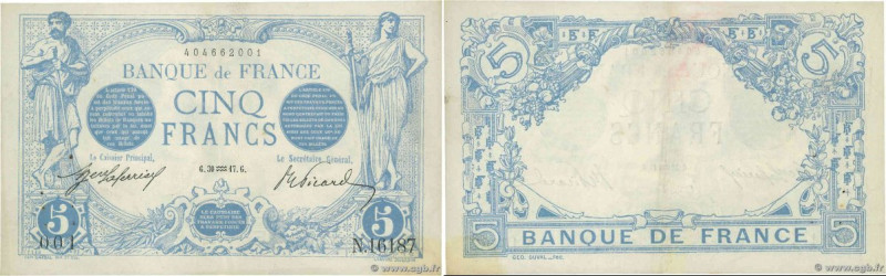 Country : FRANCE 
Face Value : 5 Francs BLEU Numéro spécial 
Date : 30 janvier 1...