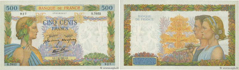 Country : FRANCE 
Face Value : 500 Francs LA PAIX 
Date : 01 octobre 1942 
Perio...