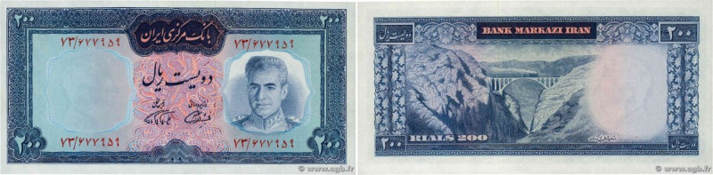 Country : IRAN 
Face Value : 200 Rials 
Date : (1971) 
Period/Province/Bank : Ba...