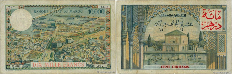 Country : MOROCCO 
Face Value : 100 Dirhams sur 10000 Francs 
Date : 28 avril 19...