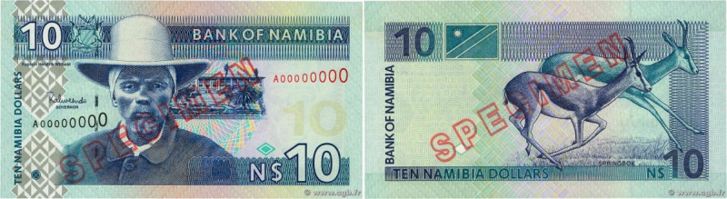 Country : NAMIBIA 
Face Value : 10 Namibia Dollars Spécimen 
Date : (2001) 
Peri...