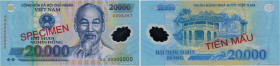 Country : VIETNAM 
Face Value : 20000 Dong Spécimen 
Date : (2006-2022) 
Period/Province/Bank : State Bank of Viet Nam 
Catalogue reference : P.120s 
...