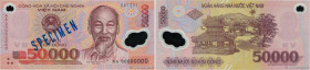 Country : VIETNAM 
Face Value : 50000 Dong Spécimen 
Date : (2003-2023) 
Period/Province/Bank : State Bank of Viet Nam 
Catalogue reference : P.121s 
...