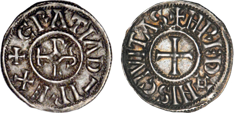 CHARLES le chauve (840-877)
Rennes : Denier
 - SUP 55 (SUP)
Assez Rare !

...
