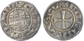 LIMOUSIN
Vicomtes, anonymes (jusqu'au XIIe s.) : Grand denier d'argent, var. légendes incorrectes
 - TTB 40 (TTB+)
Assez Rare !


B 389v, DF 847...