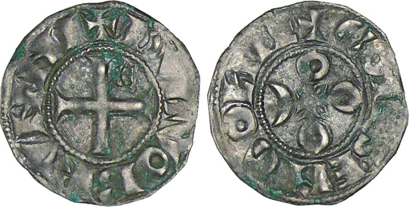 ANGOULÊME, comté
Hugues XII le brun (1260-1282) : Denier d'argent
 - TTB 40 (T...