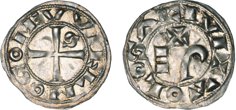 LANGUEDOC
Evêché & Comté de Toulouse, Guillaume IV (1060-1088) : Denier d'argen...