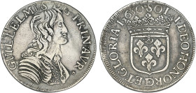 ORANGE, principauté
Guillaume IX de Nassau (1647-1650) : Écu d'argent
1650 - TTB 30 (TTB-)
Très Rare !! - brossé


B 1009, DF 2186, P 100-16 & 1...