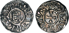 DAUPHINÉ
Archevêché de Vienne, Henri le Noir roi de Bourgogne (1038-1056) : Denier d'argent
 - TTB 45 (TTB++)
Rare !


B 1041, DF 2373, P 106-9...