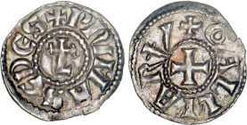 LYONNAIS
Archevêché, anonymes : Denier d'argent
 - SUP 50 (SUP-)
Assez Rare !


B 1135, DF 2539, P 113-12 var.
LYON - ARGENT - 1,06g
 --------...