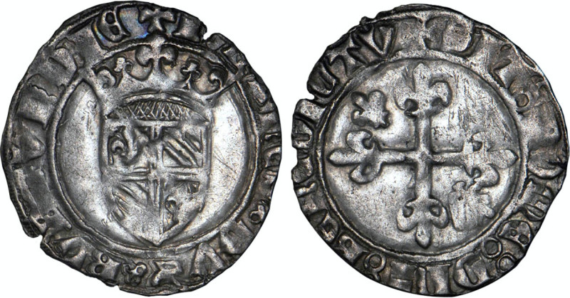 BOURGOGNE
Duché, Jean sans Peur (1404-1419) : Blanc d'argent, variété écu couro...