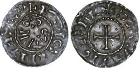 FRANCHE-COMTÉ
Comté de Scodingue, anonymes : Denier d'argent
 - TTB 45 (TTB++)
Très Rare !! - ajouré


B 1245
 - ARGENT - 1,10g
 -------------...