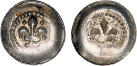 ALSACE
Strasbourg, monnaies municipales : Pfenning uniface de billon (fleur de lis entre 4 globules)
 - SUP 55 (SUP)



B 1329v
STRASBOURG - BI...
