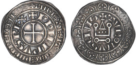 PHILIPPE III le Hardi (1270-1285)
Gros tournois, variété
 - TTB 45 (TTB++)
Assez Rare !


D 202a
 - ARGENT - 4,10g
 --------------------------...