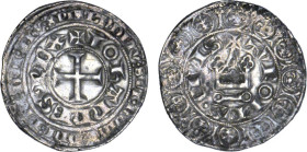 JEAN II le Bon (1350-1364)
Blanc au châtel tréflé, 1re émission
 - TTB 40 (TTB+)
Rare ! - légère oxydation


D 298
 - BILLON - 3,67g
 --------...