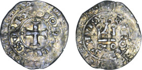 JEAN II le Bon (1350-1364)
Blanc au châtel fleurdelisé, 3e émission
 - TB 25 (TB++)
Assez Rare !


D 301b
 - BILLON - 2,01g
 -----------------...