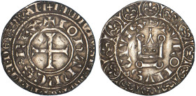 JEAN II le Bon (1350-1364)
Gros tournois
 - TTB 45 (TTB++)
Rare !


D 313
 - ARGENT - 2,50g
 ----------------------------------------
JOHN II...