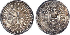 JEAN II le Bon (1350-1364) pour le Languedoc
Gros tournois
 - TTB 40 (TTB+)
Rare !


D 351
 - ARGENT - 3,40g
 --------------------------------...