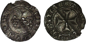 HENRI VI d'Angleterre (1422-1453)
Denier tournois, 1re émission
 - TTB 35 (TTB)
Rouen - Rarissime en l'état !!!


D 449, El 307-316a
ROUEN - BI...
