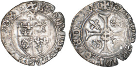 LOUIS XI le Prudent (1461-1483)
Blanc au soleil du Dauphiné
 - TTB 35 (TTB)
Point 2e : Romans - Très Rare !!


D 557, GR1 32
ROMANS - ARGENT - ...