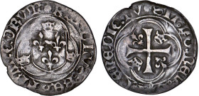 CHARLES VIII l'Affable (1483-1498)
Blanc à la couronne, variété
Dijon - TTB 30 (TTB-)
Très Rare !!


D 587a, GR1 88A
DIJON - ARGENT - 2,64g
 -...