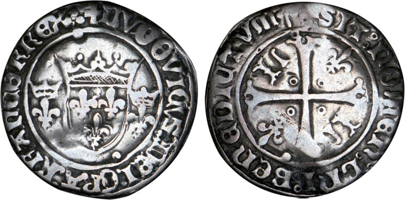 LOUIS XII le Père du peuple (1498-1514)
1/2 gros de Roi
 - TTB 30 (TTB-)
Poin...