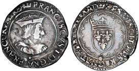FRANÇOIS Ier (1515-1547)
1/2 teston, 3e type
 - TTB 40 (TTB+)
Point 15e : Rouen


D 795, GR1 259B
ROUEN - ARGENT - 4,70g
 --------------------...